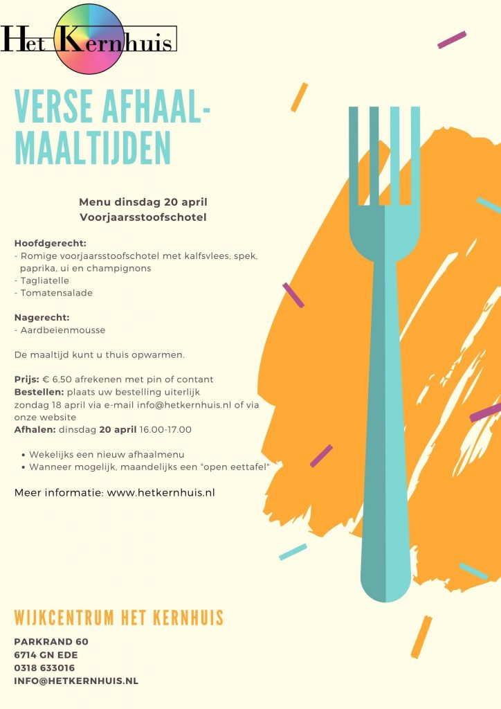 wijkmaaltijd 20 april